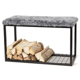 Palle L Bänk Charcoal Grey Silver/Black