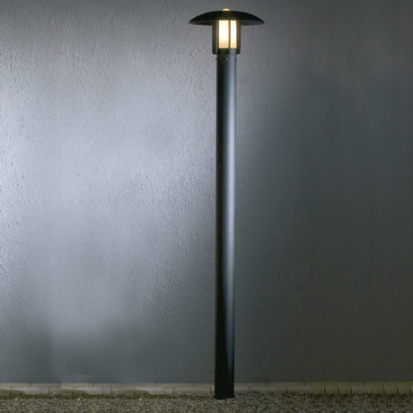Heimdal 2m E27 Lyktstolpe Svart/Opal