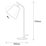 Salihini Bordslampa Vit / Vintage