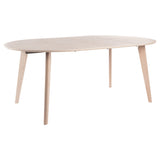 Sagene Matbord Vitpigmenterad Lackad Ekfaner, 110 cm