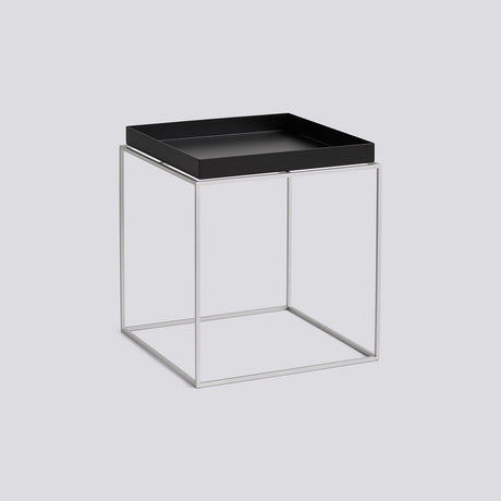 Tray Table L40 × B40 × H44 cm Brickbord Black, Silikonbelagt stål