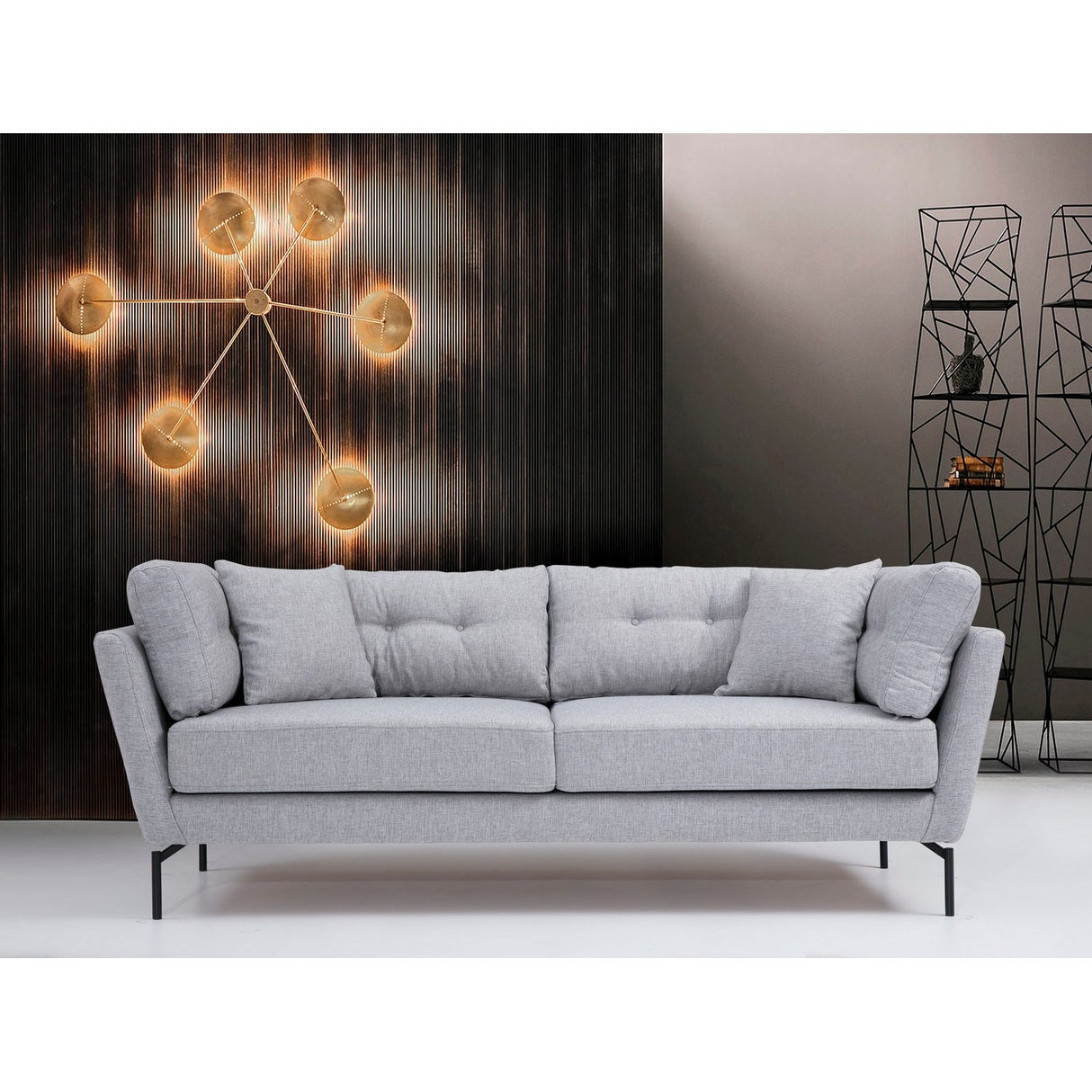 Arequipa 3-sits (214 x 90 x 84 cm) Grå 3-sitssoffa