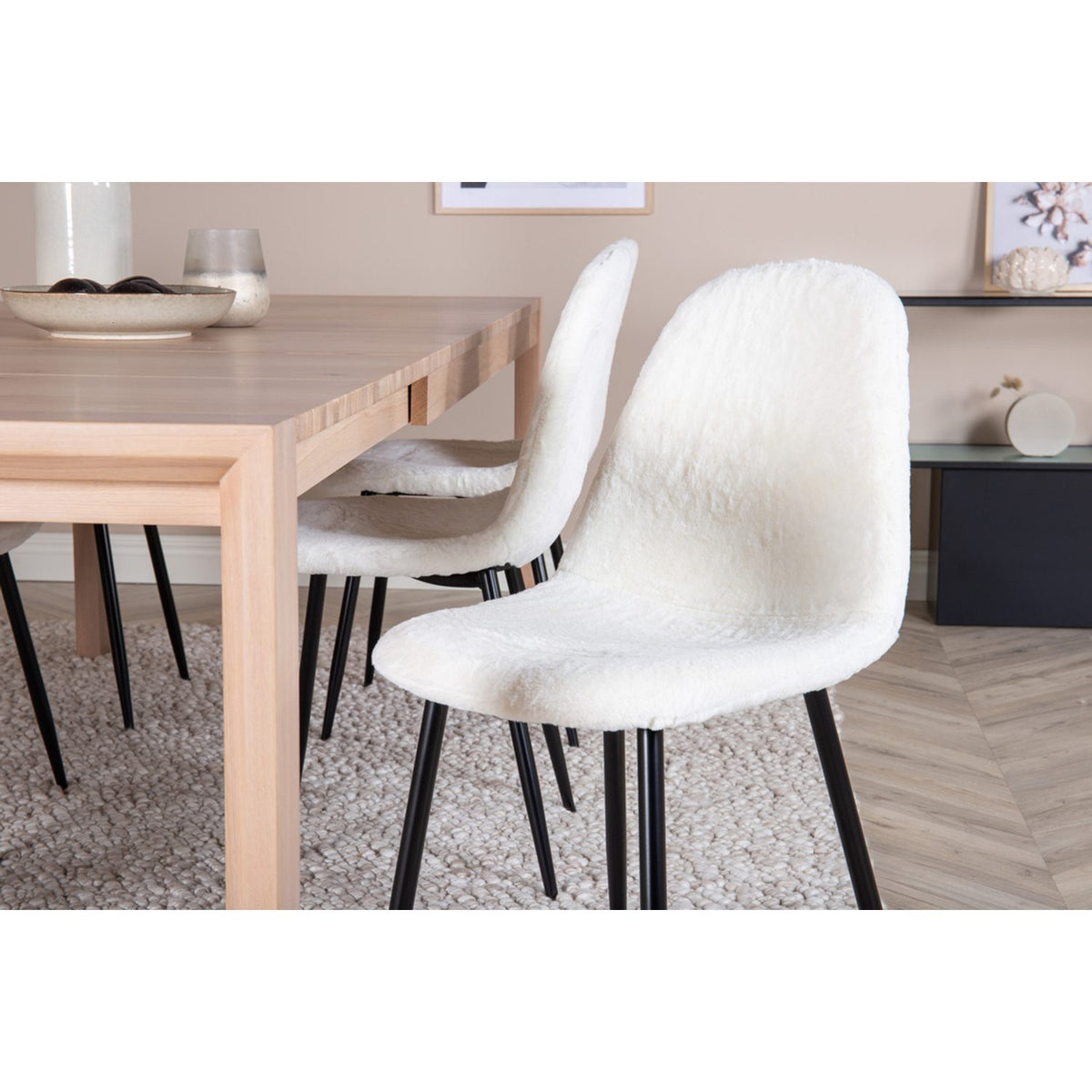 Slider, Polar Rektangulär matgrupp Svart, vit, Vitlaserad, 170 x 95
