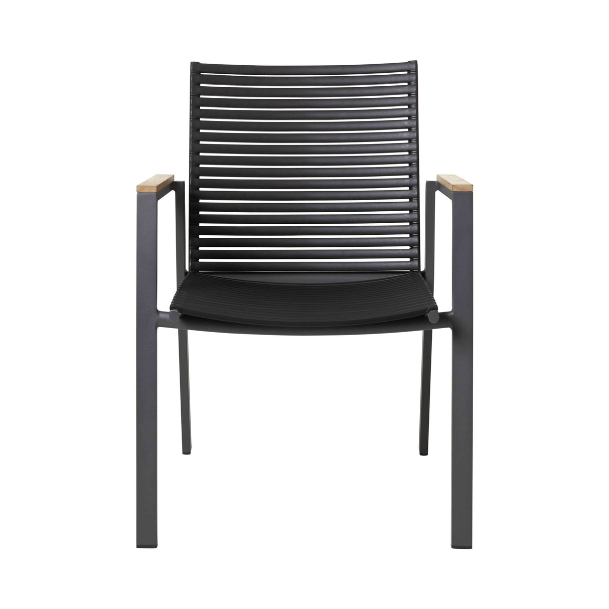 Mood Extreme Trädgårdsstol i Teak och Antracit Aluminium Smala lameller