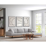 Kigali Oak (280-170 x 98 x 78 cm) Hörnsoffa Grå, Höger