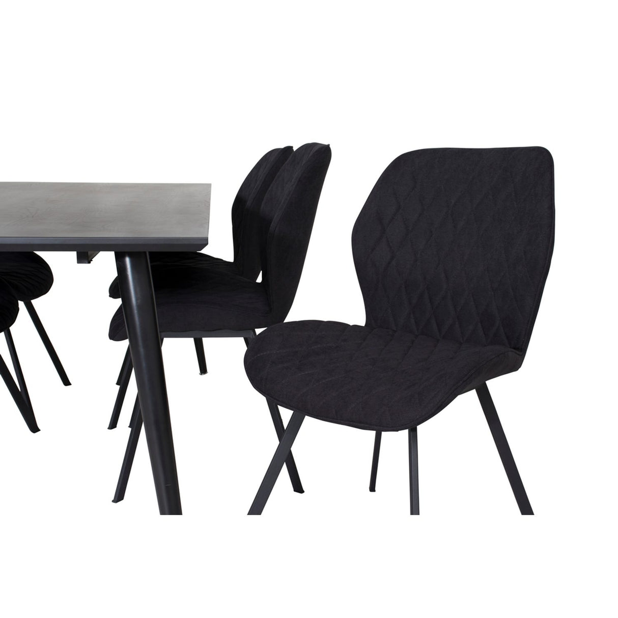 Dipp, Gemma Rektangulär matgrupp Svart, Svart, 180 x 90