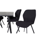 Dipp, Gemma Rektangulär matgrupp Svart, Svart, 180 x 90