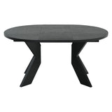 Alver Matbord Svart, Med 2 tillägg, 105 cm