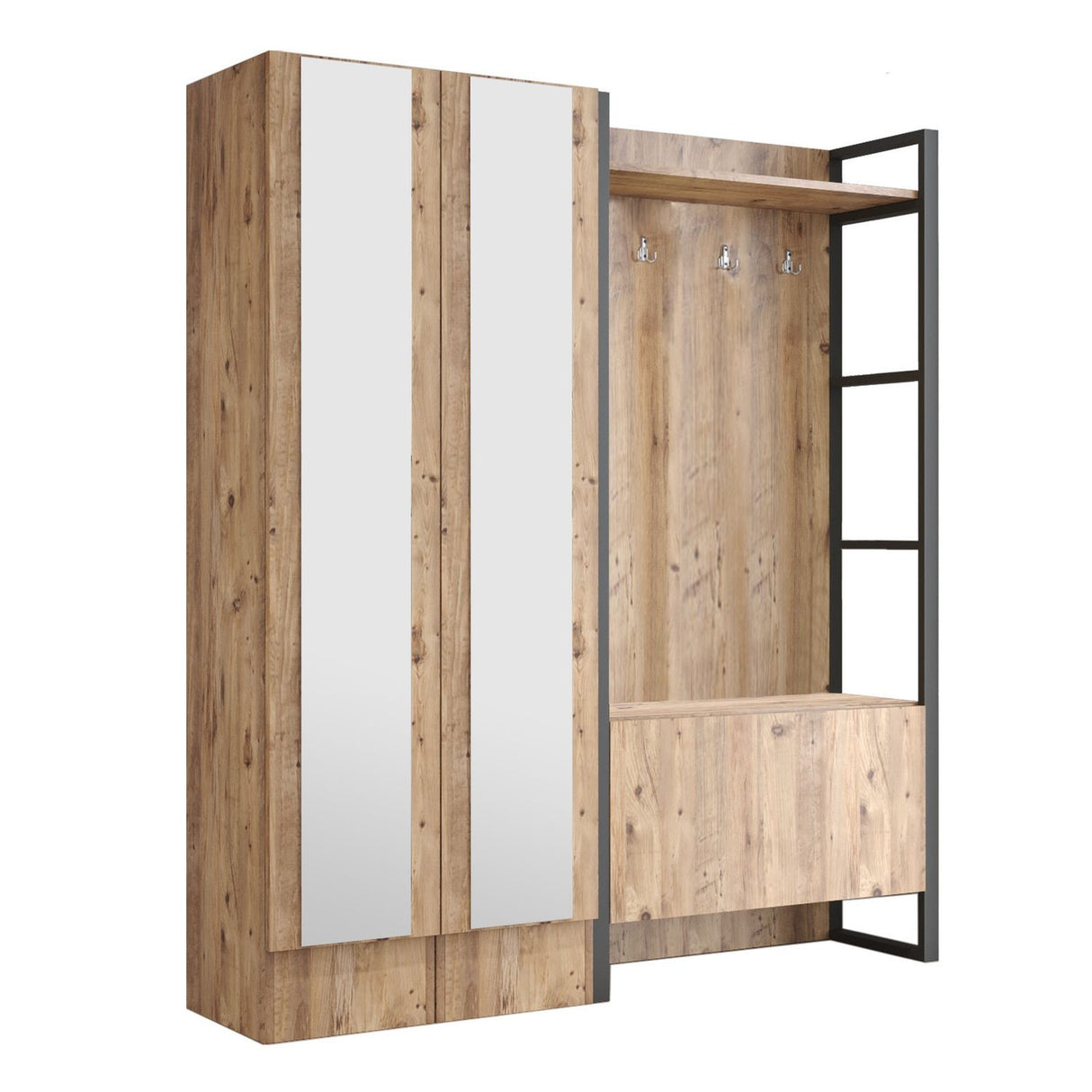 Split Plus 18 (90 x 180 x 34 cm) Atlantisk furu Hallställ