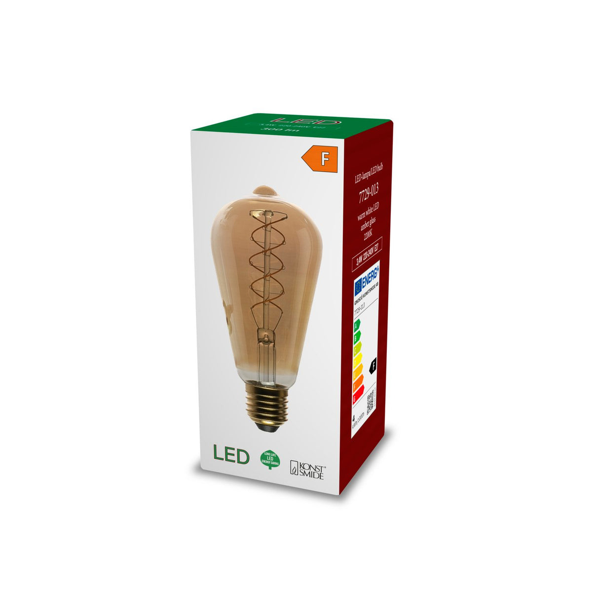 Glödlampa E27 SPIRAL-LED ST64 Glödlampa Gul