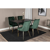 Dipp, Velvet Deluxe Rund matgrupp Guld,Grön, Svart,Guld, 120 x 85