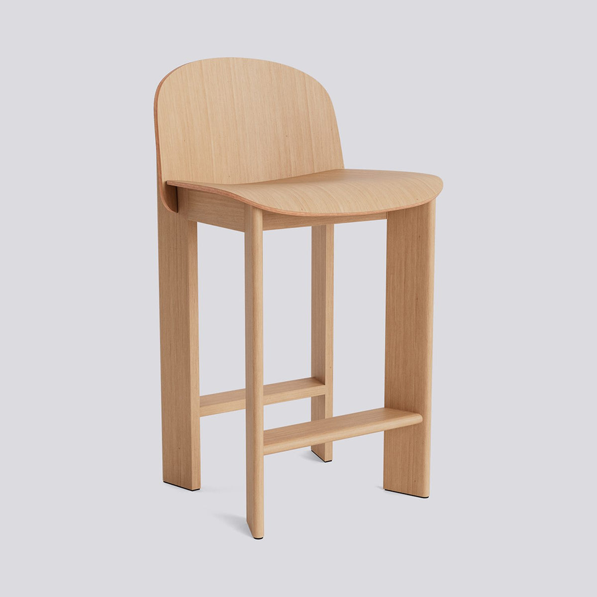 Chisel 35 med ryggstöd 65 cm Barpall oljad ekfaner, Grano Cognac