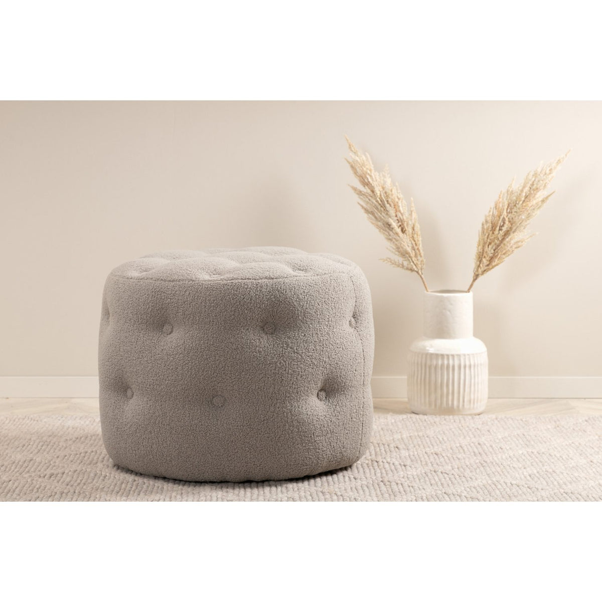 Benjamin Puff Greige, Polyester teddy