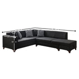Harare (125 x 190 cm) Bäddsoffa, hörn Antracit, Höger