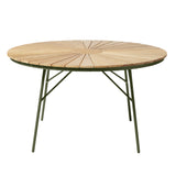 Ellen Trädgårdsbord i Teak och Aluminium 130 cm, Grön