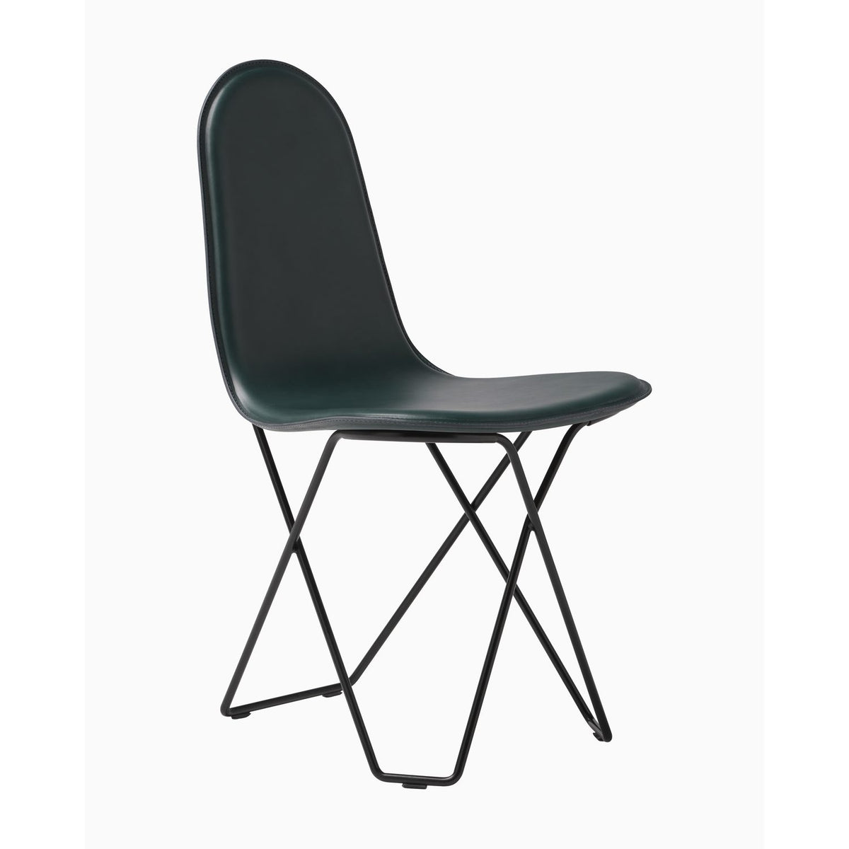 Cactus Leather Stol Ocean Blue, Svart