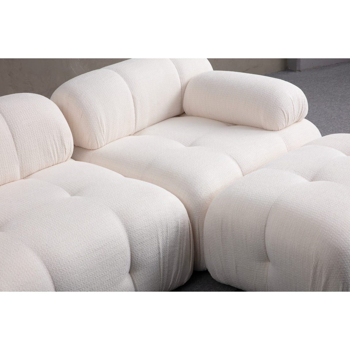 Lilongwe 2 (190-160 x 95 x 75 cm) Hörnsoffa Vit