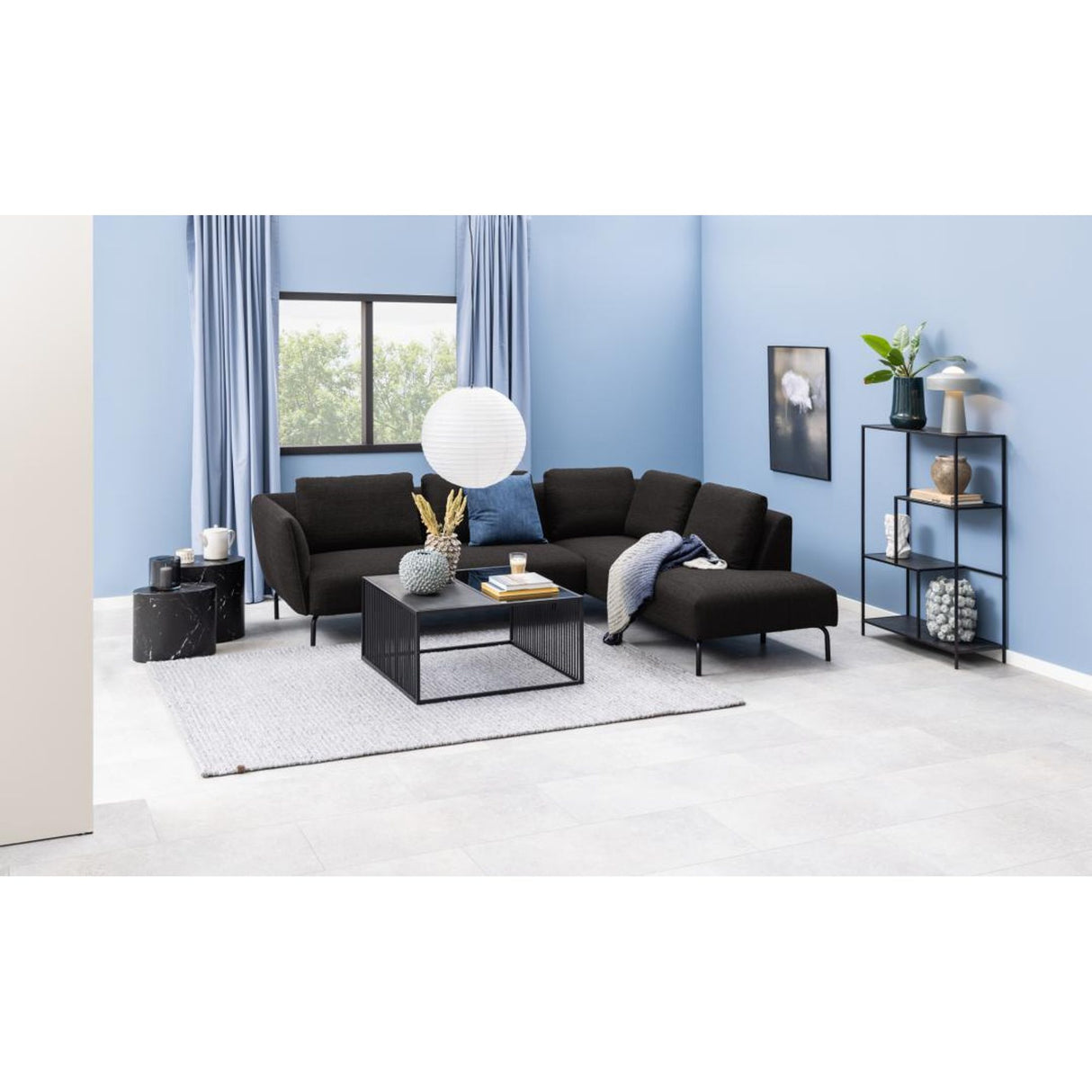 Cenon Satsbord 40x33x48 cm Marquina-marmor