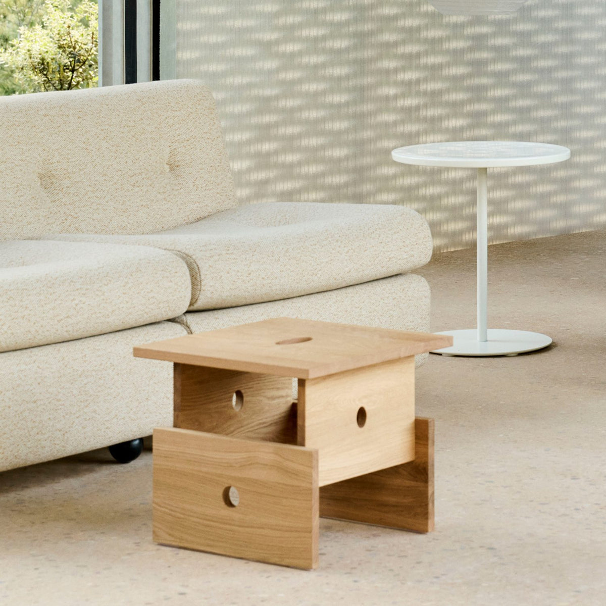 Wood Box 40 × 40 × 35 cm Soffbord oljad ek