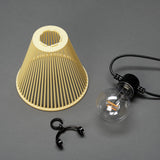 Startset E27 10 amber LED dekoration Dimmer Ljusslinga Ute Gul
