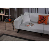 Maputo 3-sits (222 x 92 x 77 cm) 3-sits bäddsoffa Ljusgrå