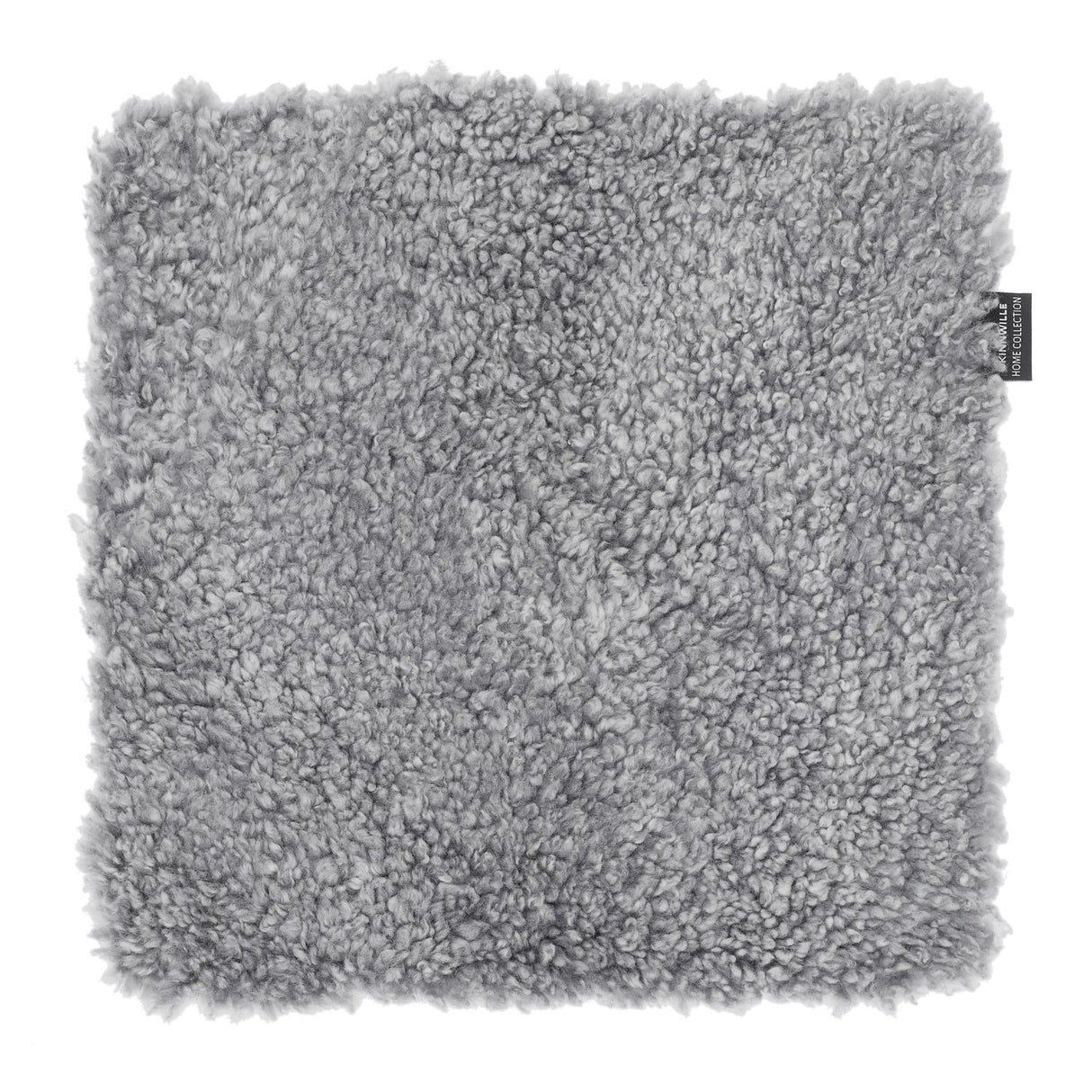 Curly Kvadrat Sittplätt Charcoal Grey Silver