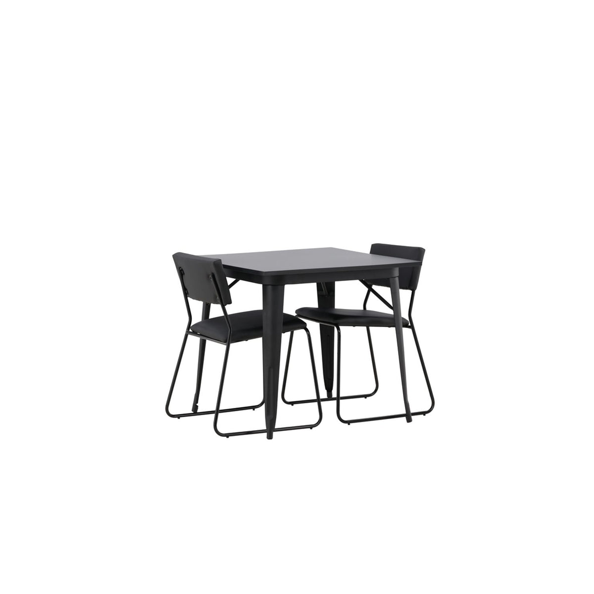 Tempe, Kenth Rektangulär matgrupp Svart, Svart, 80 x 80