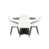 Rosie Rund matgrupp Beige,Svart, Svart, ⌀110