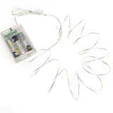 Metallisk LED Timer 6h Ljusslinga Inomhus 20 Lampor (1.9m), Amber/Silverfärgad