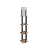 Dakar (21 x 21 cm) Golvlampa Natur Svart