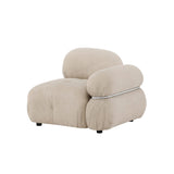 Mika Soffmodul Beige, Vänster Hörndel, Silver