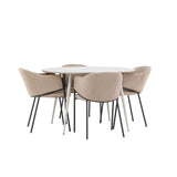 Plaza, Evelina Rund matgrupp Beige,Svart, Beige, ⌀120