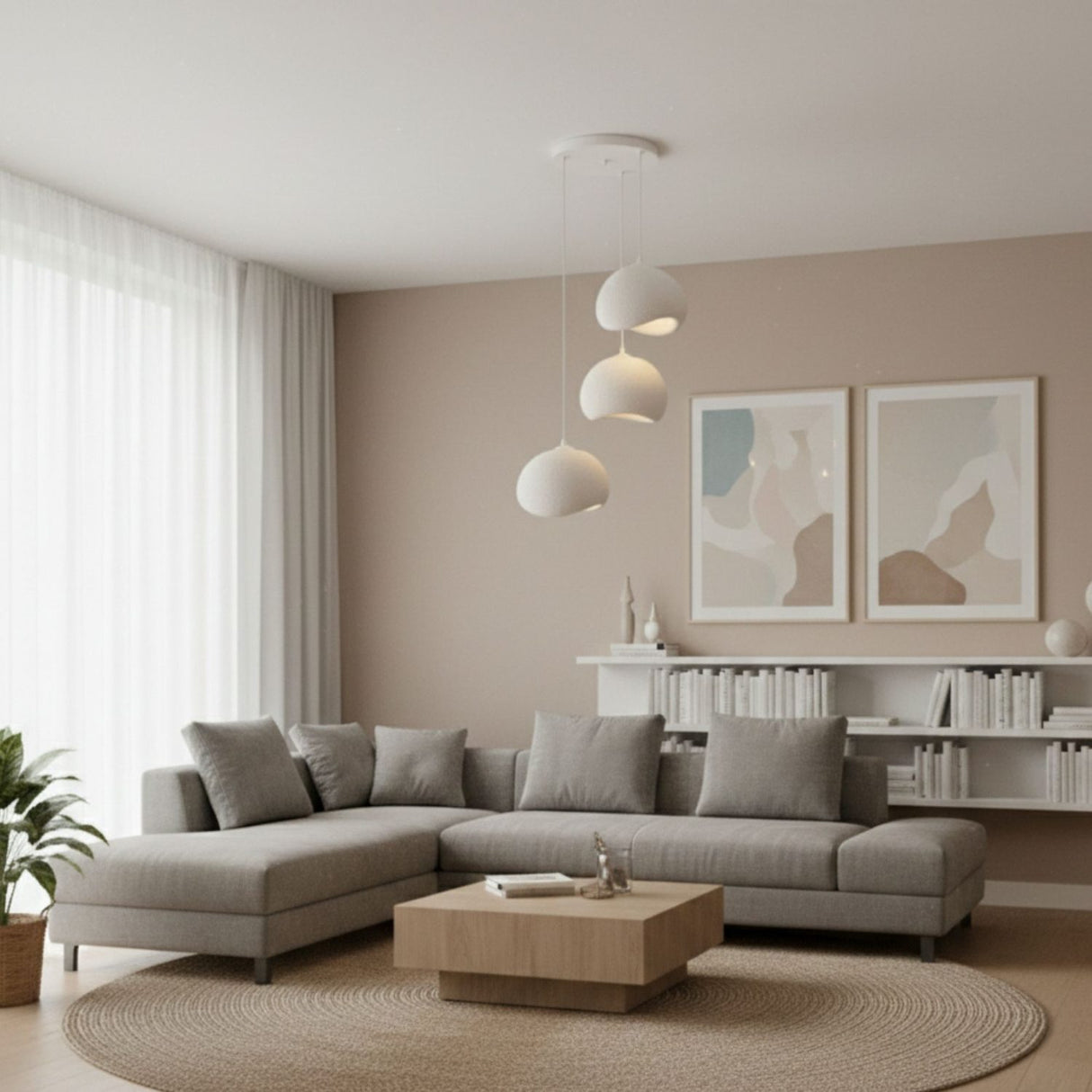 Sana'a 3-set (34 x 29 x 23 cm) Vit Ljuskrona