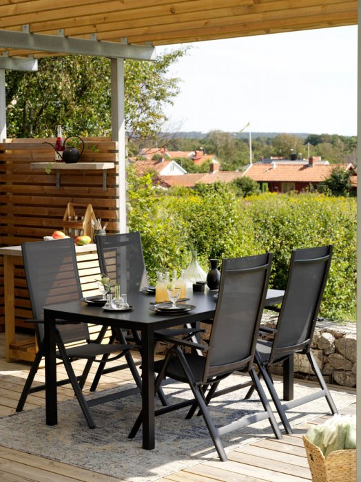 Rana Bord 200x90 cm Svart/Grå