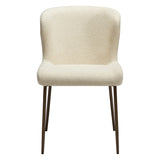 Glam Stol Frosted Almond, Antique Brass