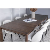 Slider, Velvet Rektangulär matgrupp Vit, Natur, 6st