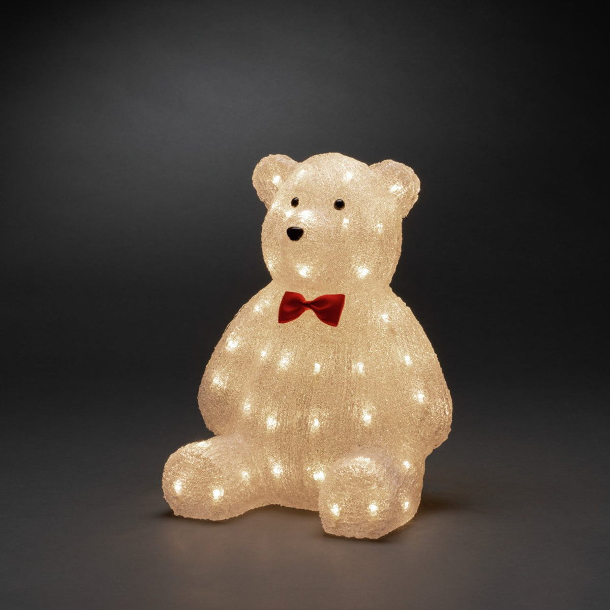 Teddybjörn akryl 38cm 64 LED Ljusdekoration Ute