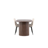 Härön, Polar Ovalt matgrupp Beige,Svart, Mocka, 200 x 90