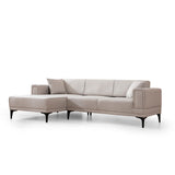 Hanoi (250-140 x 85 x 77 cm) Hörnsoffa-bäddsoffa Ecru, Vänster