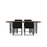 Stone, Richmond Oval matgrupp Svart, Svart, mocka, 220 x 100