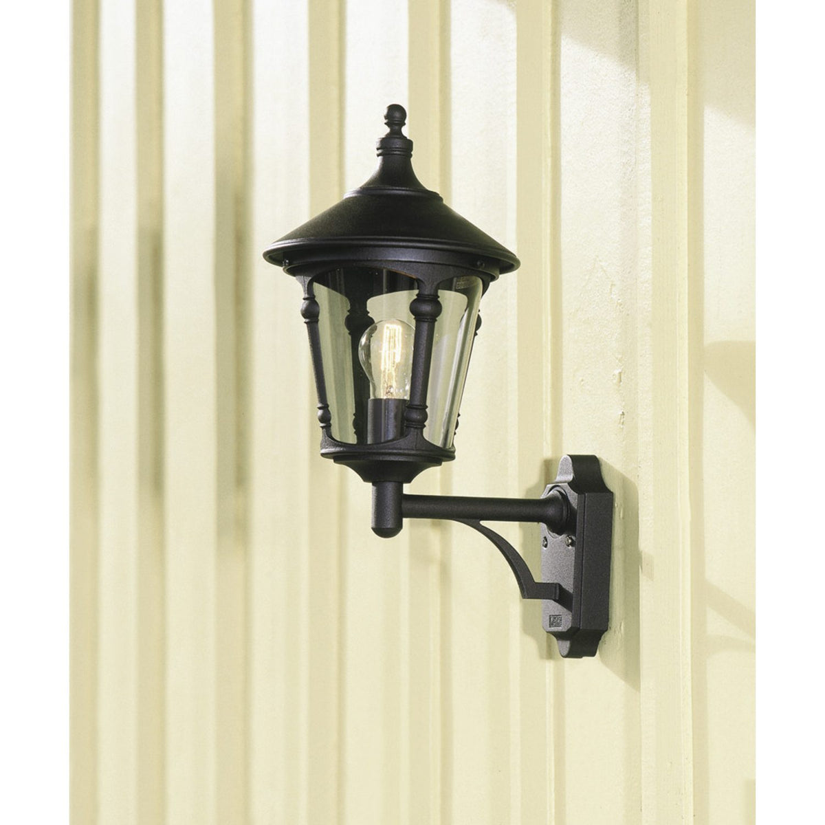 Virgo E27 Upp Vägglampa Ute Svart