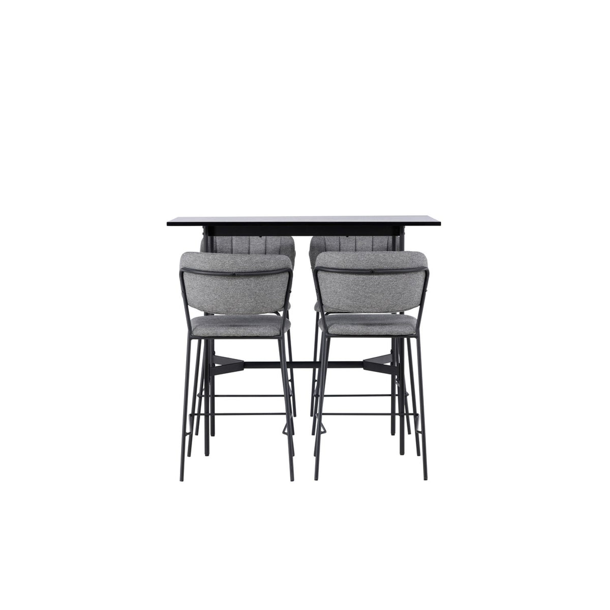 Rax, Bell Rektangulär matgrupp Svart,Grå, Svart, 120 x 60