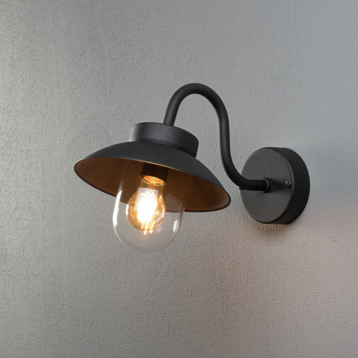 Vega Mini E27 Vägglampa Ute Svart