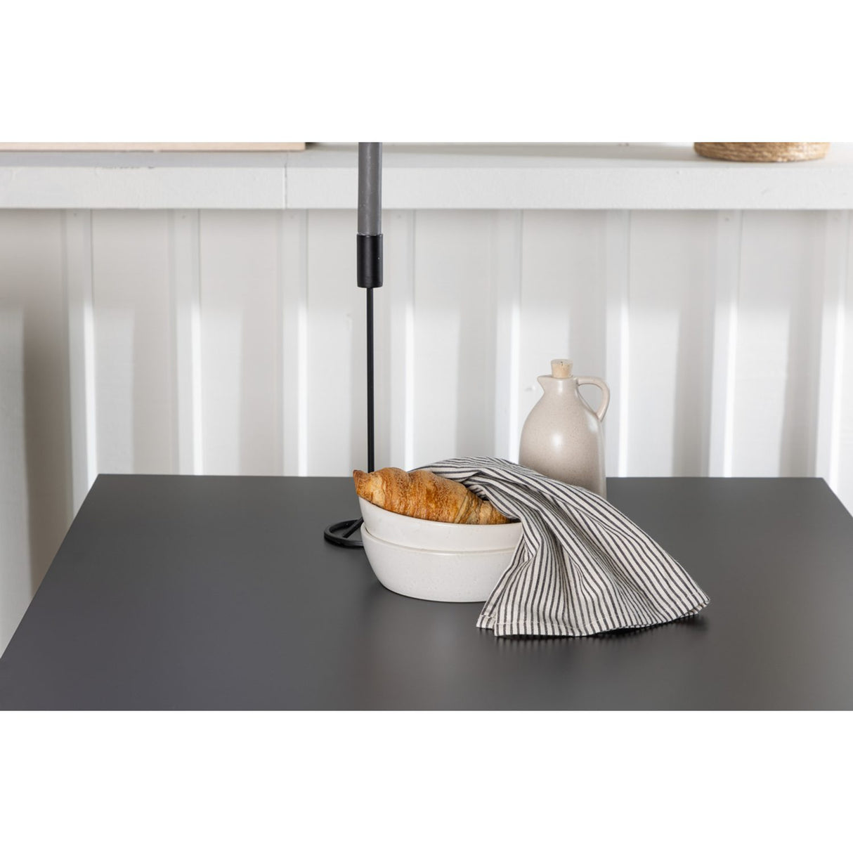 Tempe, Pastill Rektangulär matgrupp Silver,Vitt, Svart, 80 x 80
