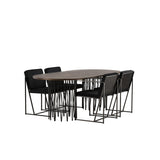 Stone, Richmond Oval matgrupp Svart, Svart, mocka, 220 x 100