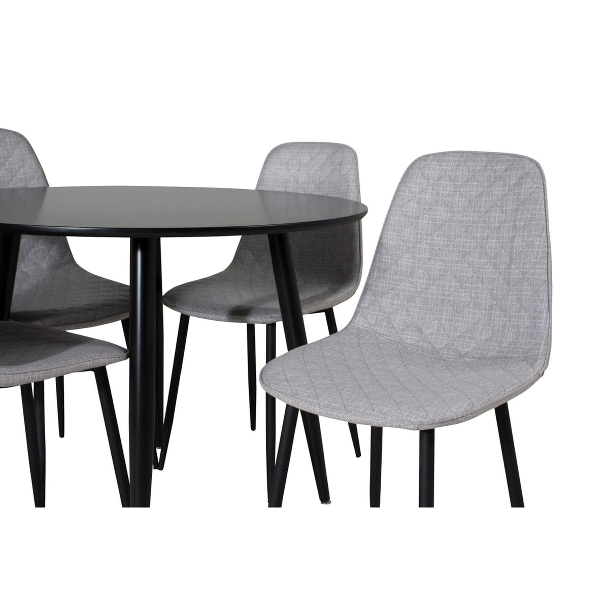 Plaza, Polar Rund matgrupp Svart,Grå, Svart, ⌀100