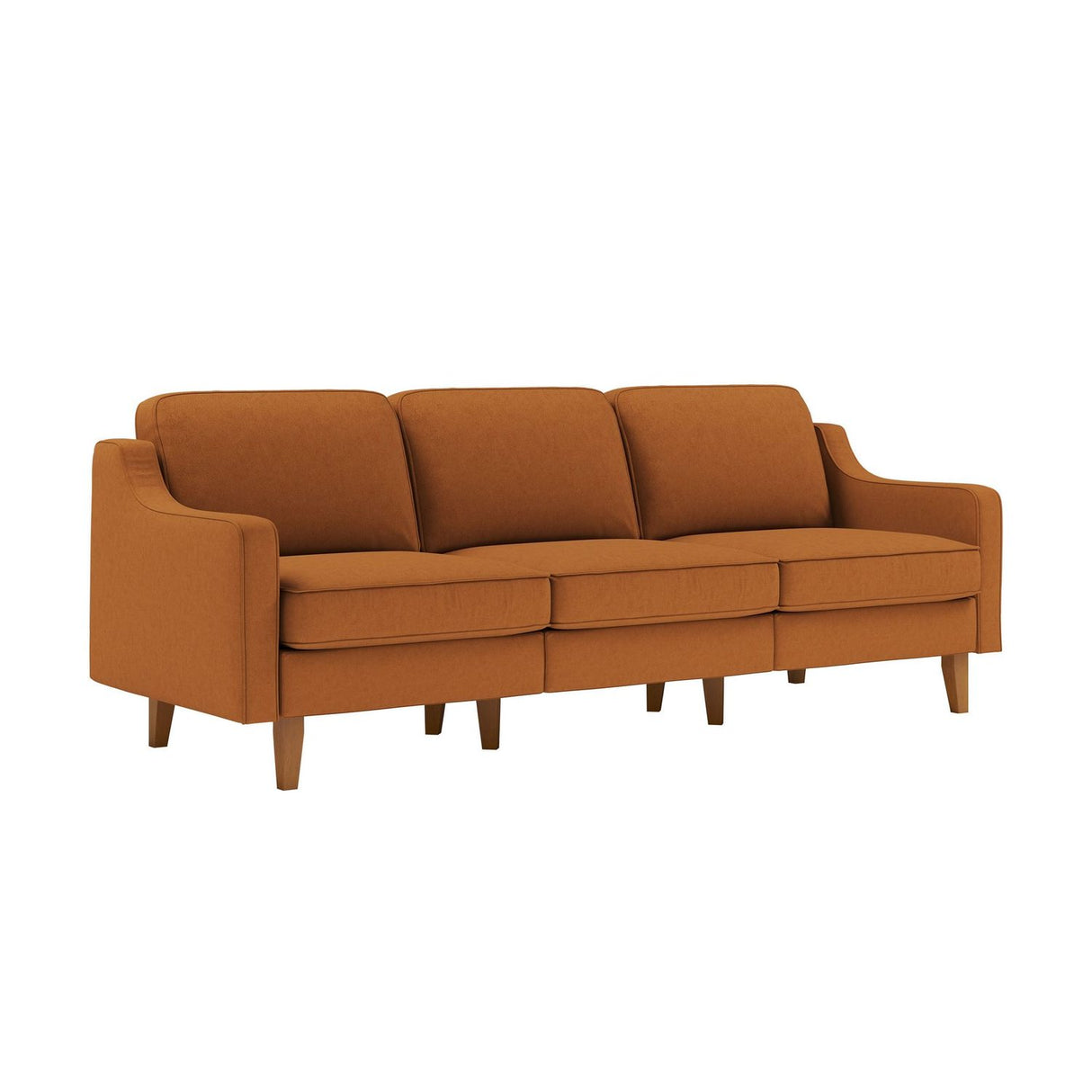 Kingston Extra (220 x 84 x 87 cm) 3-sitssoffa Karamell valnöt