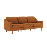 Kingston Extra (220 x 84 x 87 cm) 3-sitssoffa Karamell valnöt
