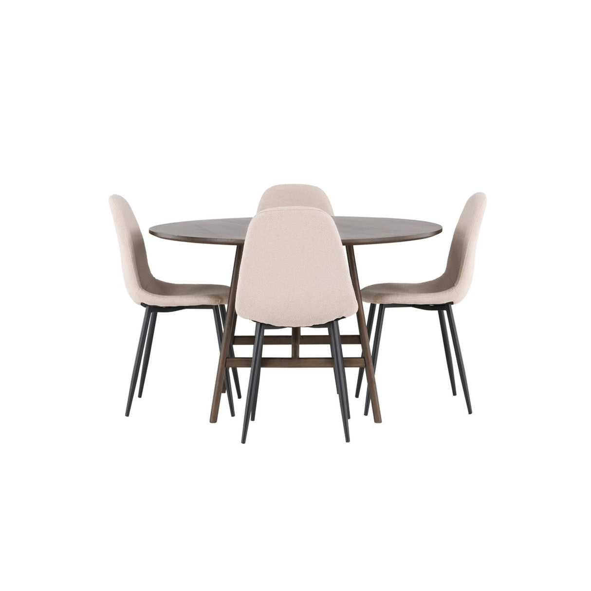 Kaseidon, Polar Rund matgrupp Beige, svart, Mörkbrun, ⌀100
