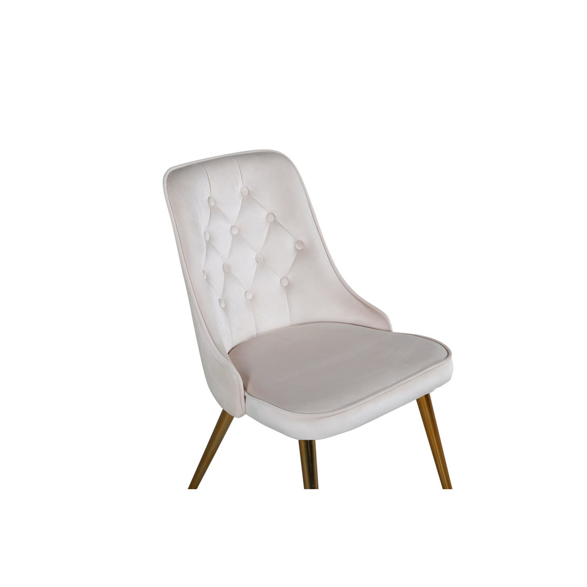 Velvet Deluxe Matstol Beige, Polyestersammet